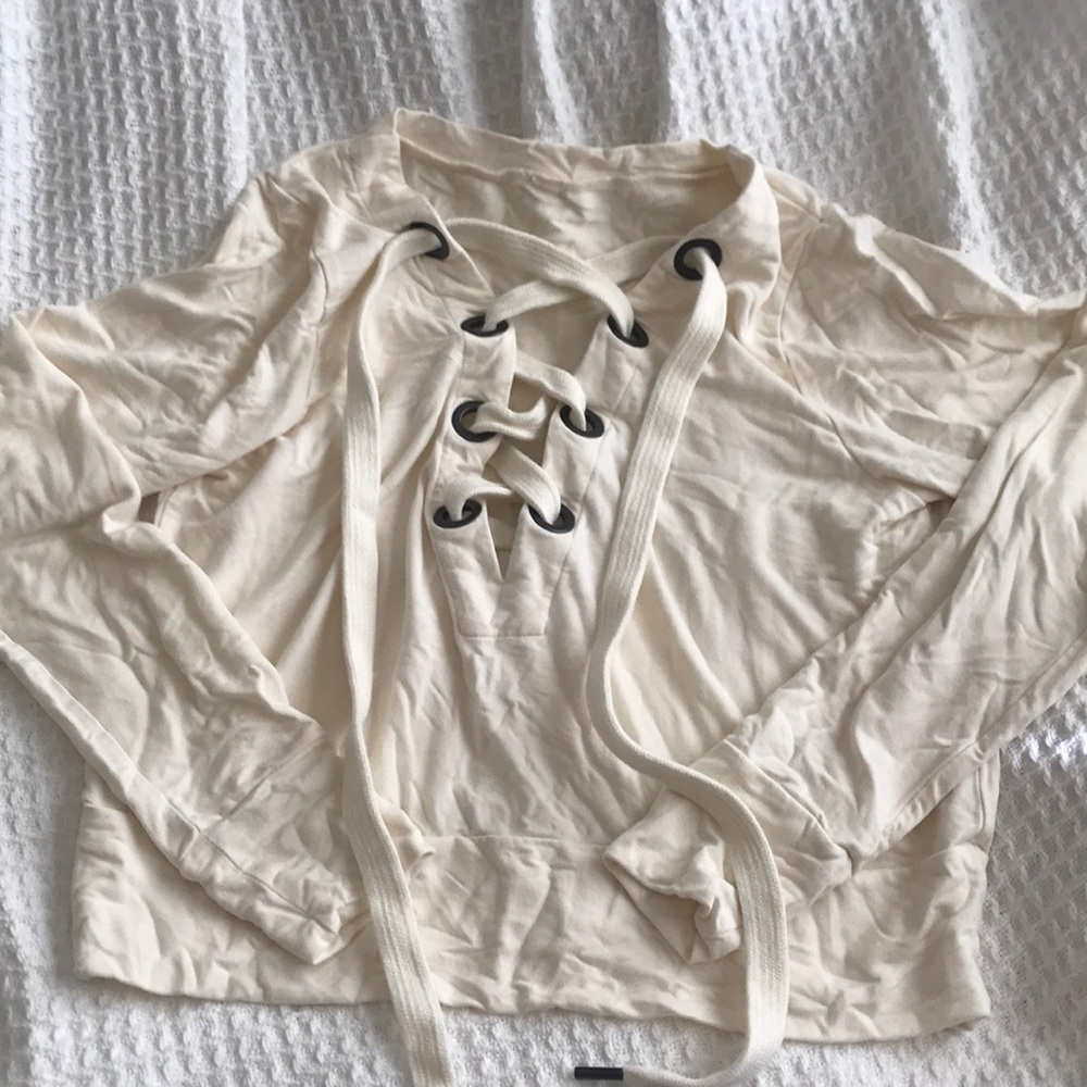 ALO yoga tie sweatshirt